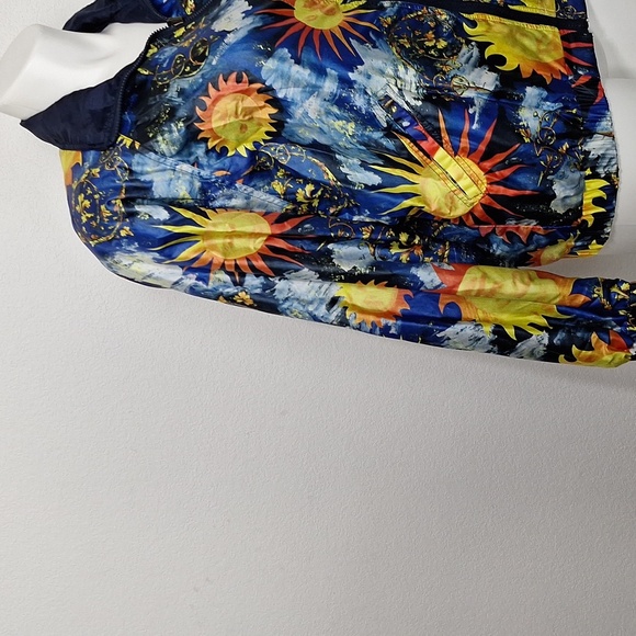 Head Vintage Blue 90's Sun Clouds Reversible Bomber Windbreaker Jacket Size L - Picture 5 of 15